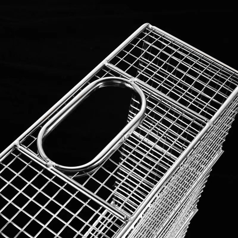 Stainless Steel Square Basket Fritters Basket Thickened Stainless Steel Handled Square Basket Fried Snacks Oil Control Basket Fried Chicken Powder Wrapping Shake Basket - Image 5