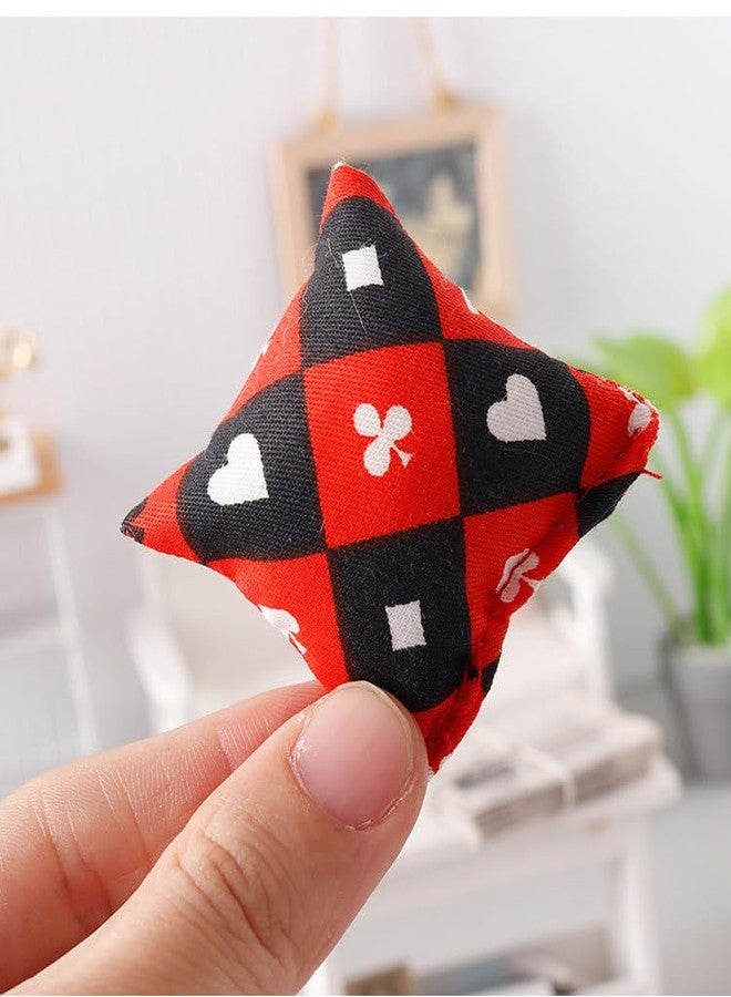 EMiEN 2pcs 1:12 Miniature Throw Pillows for Sofa Cushions,Miniature Ornament for DIY House Decoration on 1/12 Scale - Image 5