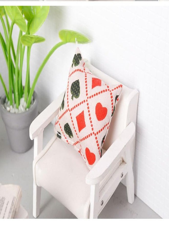 EMiEN 2pcs 1:12 Miniature Throw Pillows for Sofa Cushions,Miniature Ornament for DIY House Decoration on 1/12 Scale - Image 4