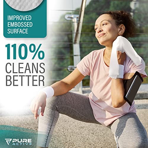 Pure Active XXL Adult Wipes for Elderly, No Rinse Hygiene Wipes for Shower, Travel, and Camping, 12x12 Unscented 50 Pack - Image 3