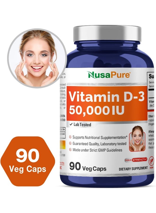 NusaPure كبسولات فيتامين د3 50,000 وحدة دولية للنباتيين للبالغين - Image 4