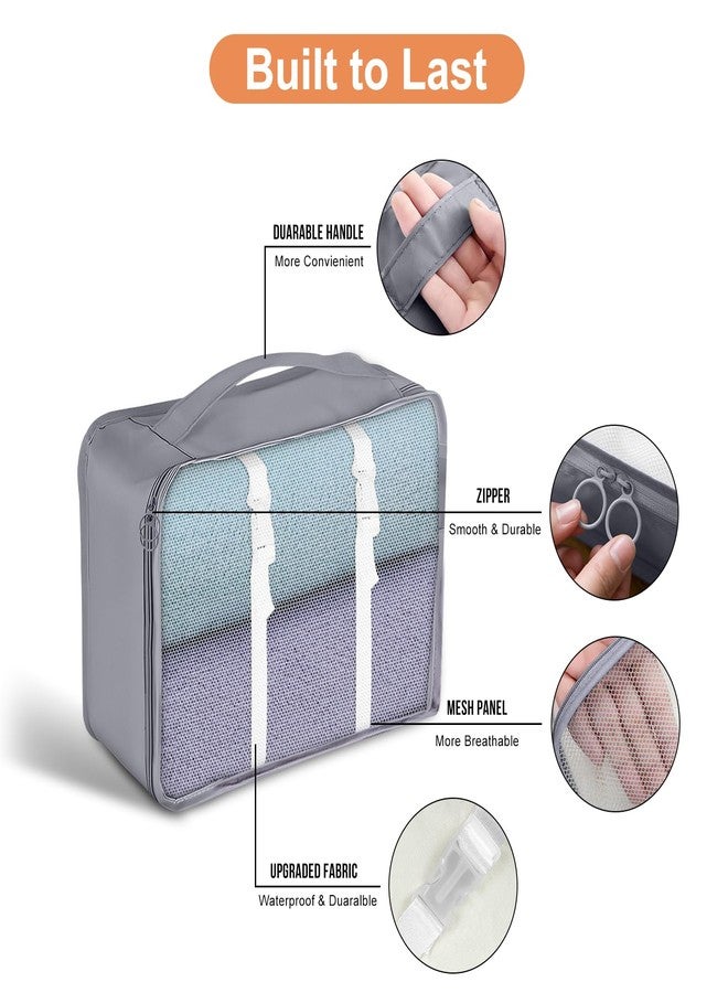 YEEYAA Packing Cubes for Travel - 8 Set Luggage Organizer Bags for Family, Mesh Breathable Travel Packing Cubes for Suitcases Durable Travel Essentials Bags Set - Image 4