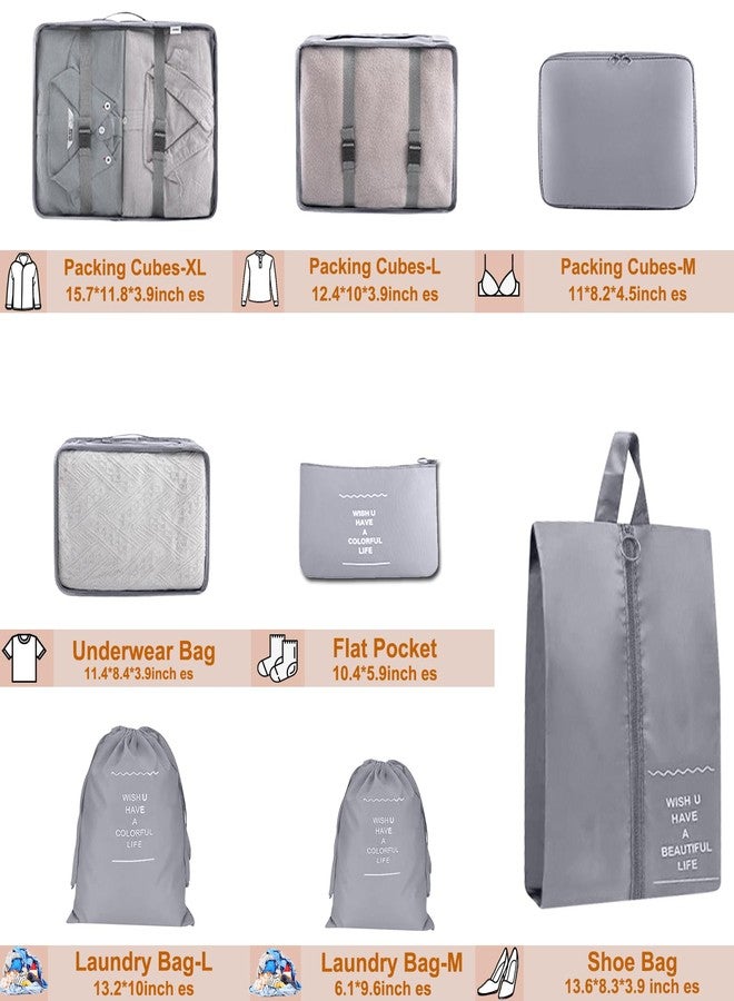 YEEYAA Packing Cubes for Travel - 8 Set Luggage Organizer Bags for Family, Mesh Breathable Travel Packing Cubes for Suitcases Durable Travel Essentials Bags Set - Image 3