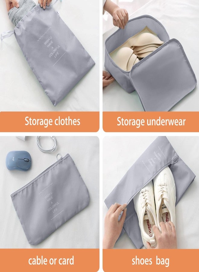 YEEYAA Packing Cubes for Travel - 8 Set Luggage Organizer Bags for Family, Mesh Breathable Travel Packing Cubes for Suitcases Durable Travel Essentials Bags Set - Image 5