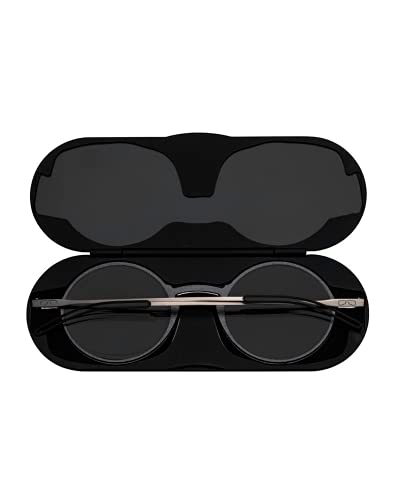 ThinOptics Manhattan Blue Light Blocking Glasses Reading, Round/Black, 44 mm + 2.5 - Image 3