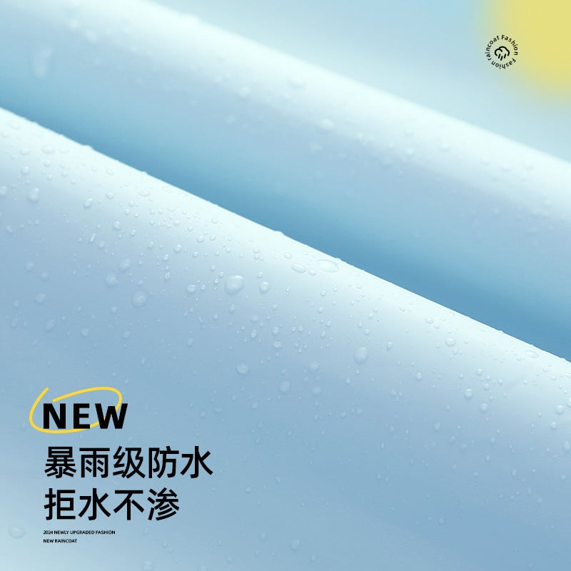 New Children'S Raincoat With Zipper For Boys And Girls Junior Senior High School Primary School Students Middle And Big Children'S Long Poncho With Schoolbag - Image 5