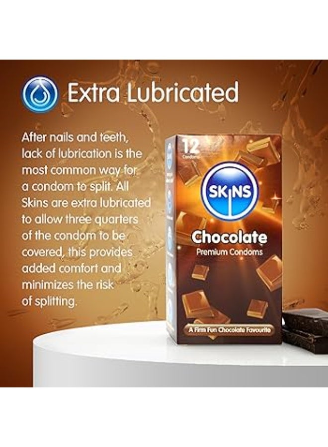 SKINS CONDOMS CHOCOLATE 4PIC - Image 2