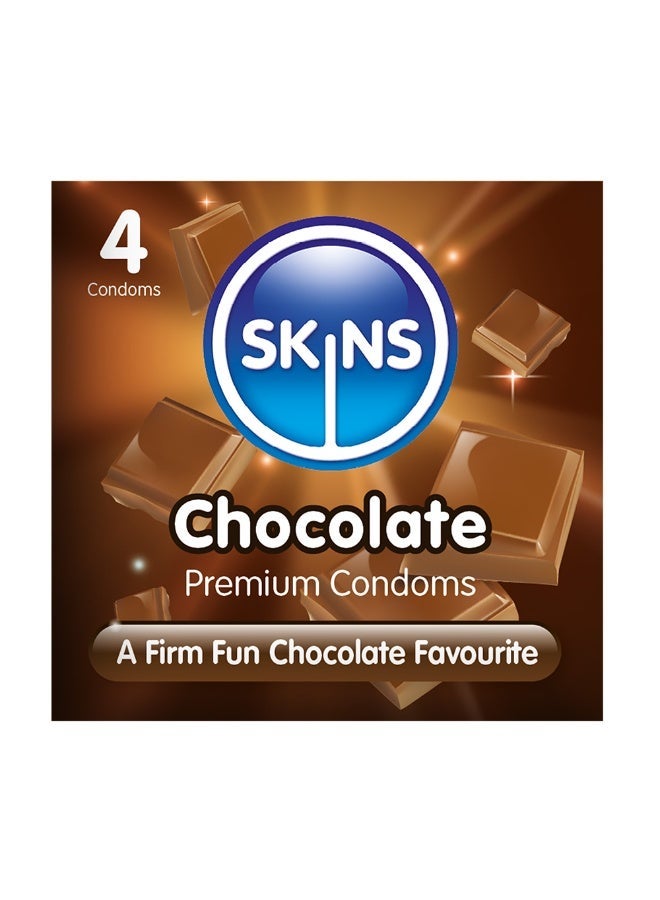 SKINS CONDOMS CHOCOLATE 4PIC - Image 1