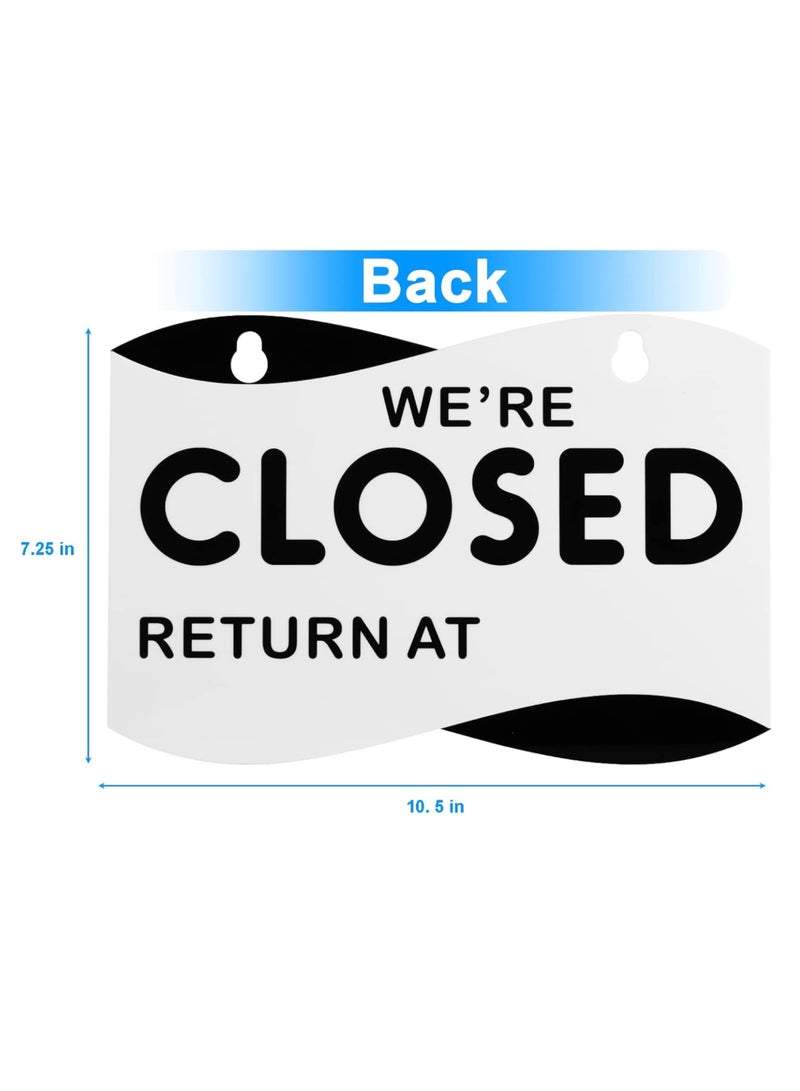 Arab Land Solutions Open Closed Acrylic Sign Double Sided for Restaurant Retail Stores Bar Door Window Wall (9x9 Inch) - Image 2