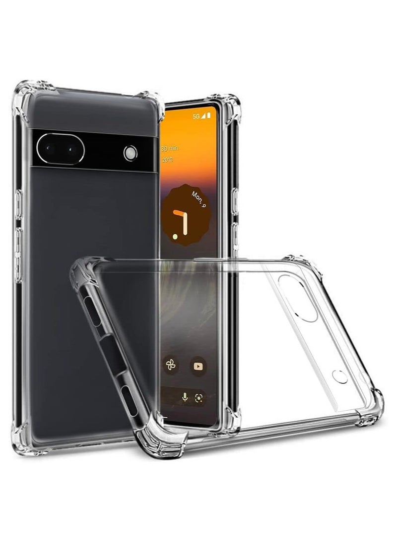 جراب شفاف لهاتف Google Pixel 6a غطاء خلفي شفاف ومرن ومرن من مادة TPU متوافق مع هاتف Google Pixel 6a - Image 1