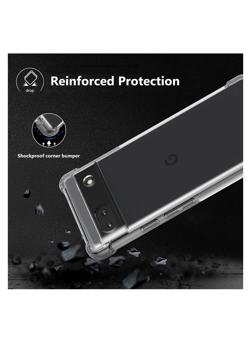 جراب شفاف لهاتف Google Pixel 6a غطاء خلفي شفاف ومرن ومرن من مادة TPU متوافق مع هاتف Google Pixel 6a - Image 5