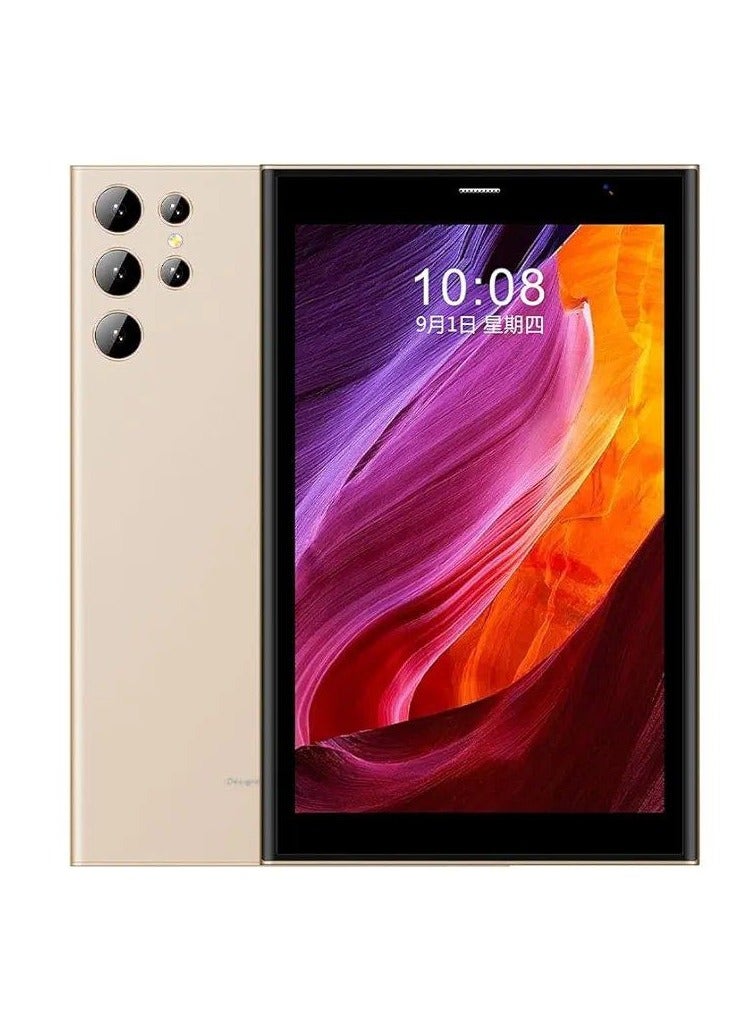 AirTab A19 Smart Tablet with Arabic Keyboard, 8 inch FHD Screen, 1TB Internal Memory, 16GB RAM - with Powerful 10000mAh Battery Gold - Image 1