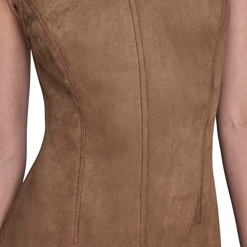 BCBGeneration BCBG Women's Sleeveless Jewel Neck, Camel,10 - Image 2