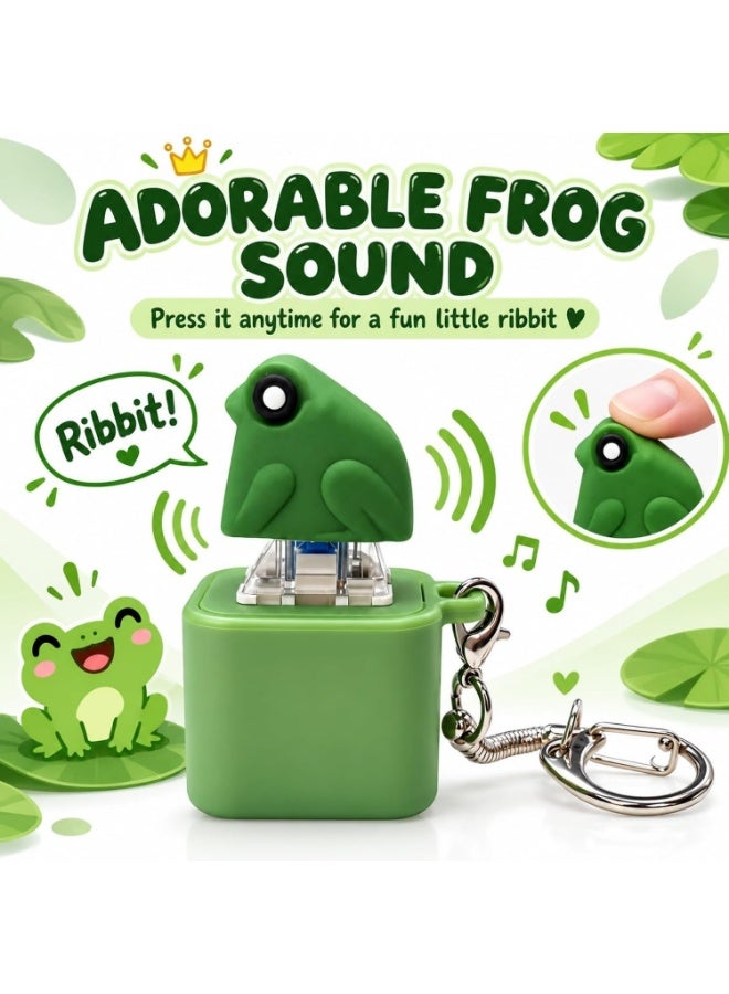 Green Frog Keychain – Fun Cartoon Key Charm with Light and Sound - Image 5