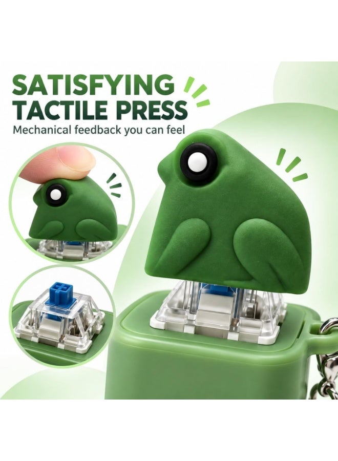 Green Frog Keychain – Fun Cartoon Key Charm with Light and Sound - Image 2