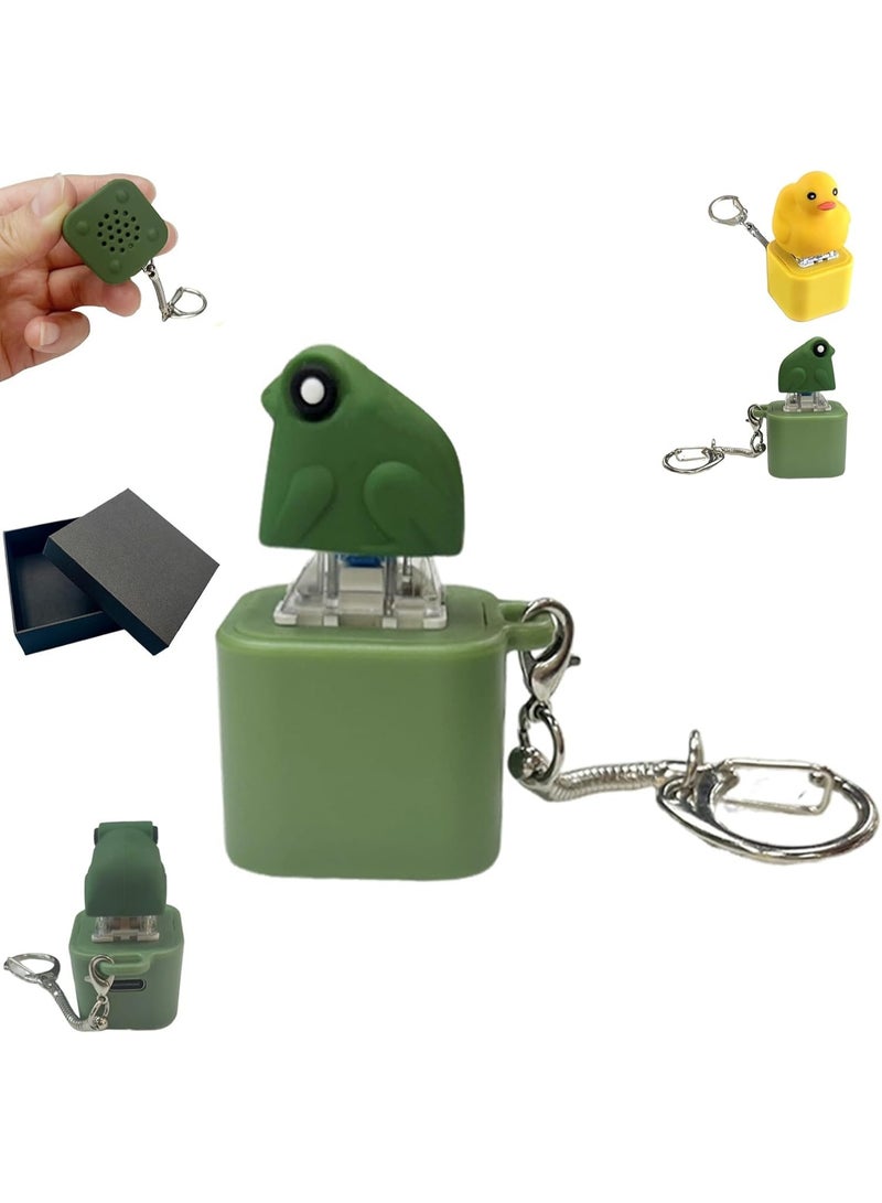 Green Frog Keychain – Fun Cartoon Key Charm with Light and Sound - Image 1