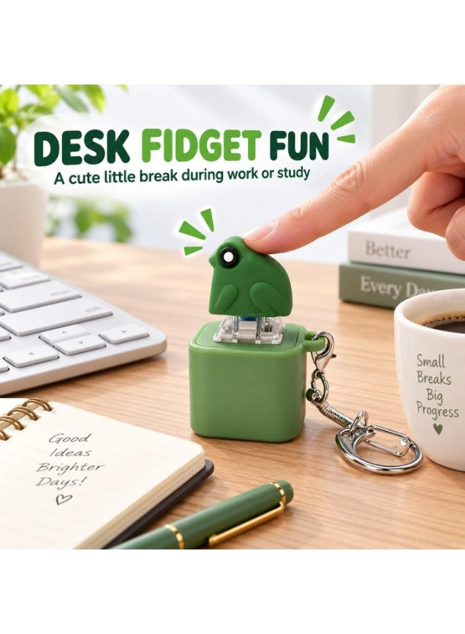 Green Frog Keychain – Fun Cartoon Key Charm with Light and Sound - Image 4