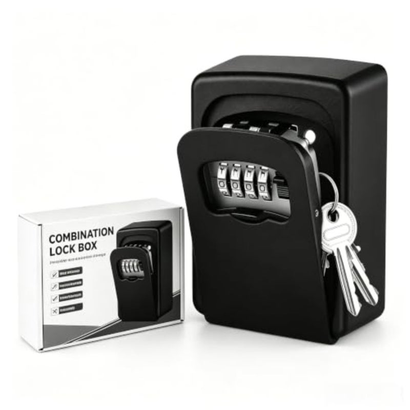 Key Lock Box for outside - Sturdy and Durable Lock Box for House Keys, 5 Key Capacity Outdoor Lockbox, Waterproof Emergency Spare Key Lockbox with Resettable Code for Home, Garage, Airbnb - Image 2