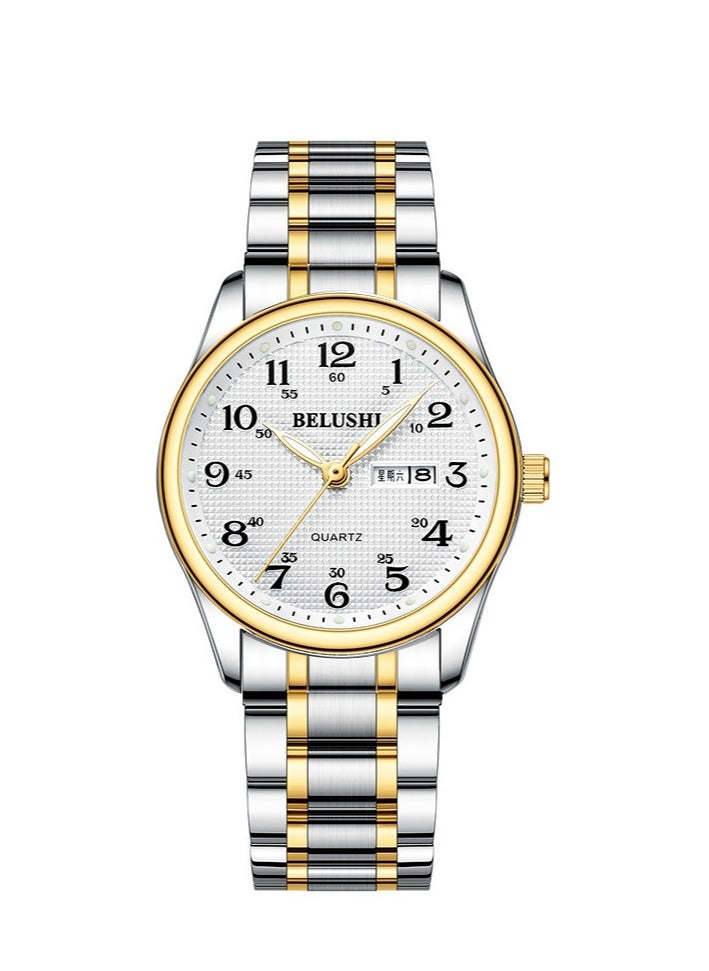 Belushi Luminous Quartz Watch For Middle-Aged And Elderly Women 