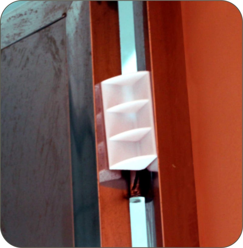 KitschKitsch® 2pcs Baby Infant Safety Door Locks- Hinged Type Locks for Wind Protection (White) - Image 2
