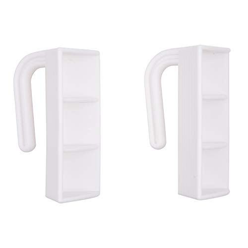 KitschKitsch® 2pcs Baby Infant Safety Door Locks- Hinged Type Locks for Wind Protection (White) - Image 1
