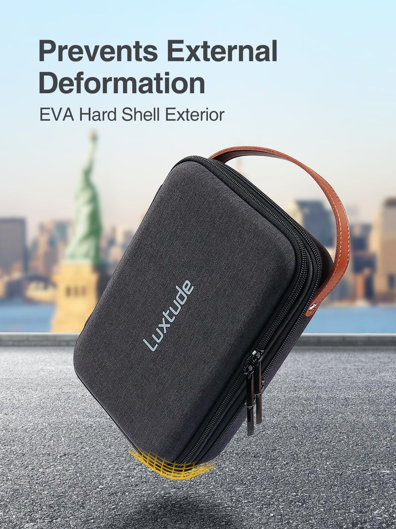Luxtude Electronics Organizer Travel Case, Portable Tech Organizers Travel Case, Hard Cases for Electronics, Sturdy Charger Bag, Waterproof Tech Bag for Charger/Mouse/Hard Drive, Christmas Gifts - Image 5