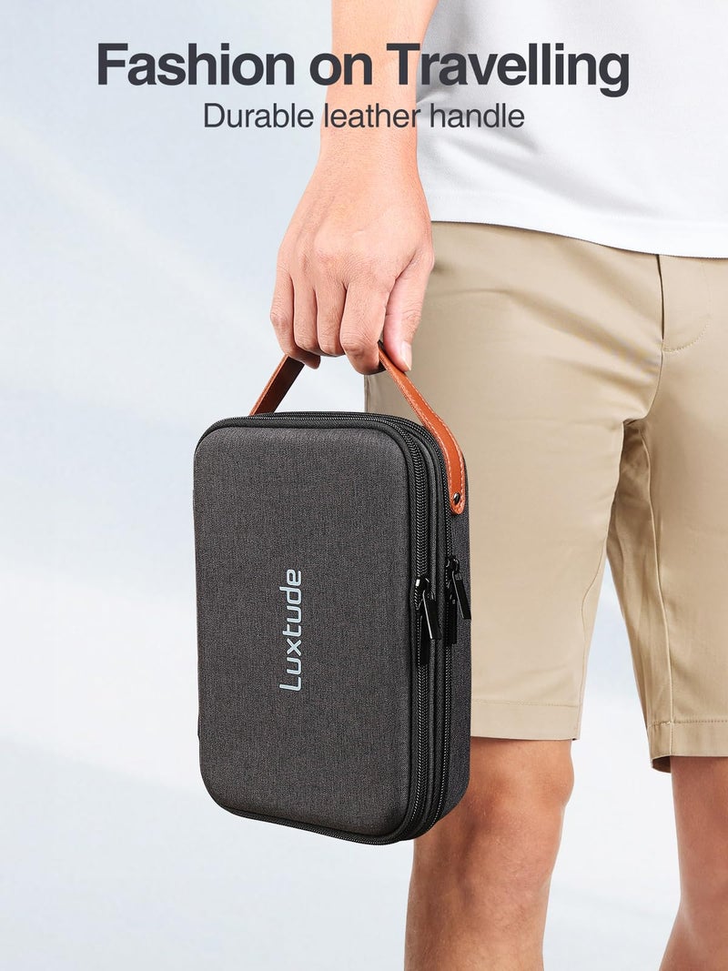 Luxtude Electronics Organizer Travel Case, Portable Tech Organizers Travel Case, Hard Cases for Electronics, Sturdy Charger Bag, Waterproof Tech Bag for Charger/Mouse/Hard Drive, Christmas Gifts - Image 2
