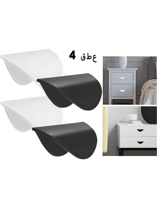 Depend 4PCS Self Adhesive Handles, Balcony Door Handles, Cabinet Drawer Handles, Self Adhesive Plastic Handles For Cabinets, Windows, Sliding Doors, Easy To Open Handles  - Image 1