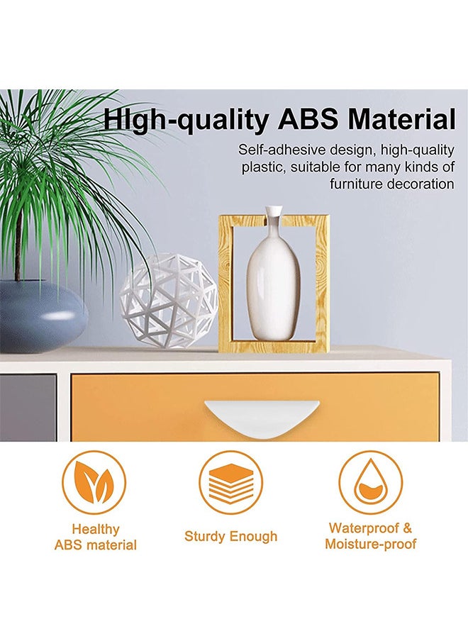 Depend 4PCS Self Adhesive Handles, Balcony Door Handles, Cabinet Drawer Handles, Self Adhesive Plastic Handles For Cabinets, Windows, Sliding Doors, Easy To Open Handles  - Image 3
