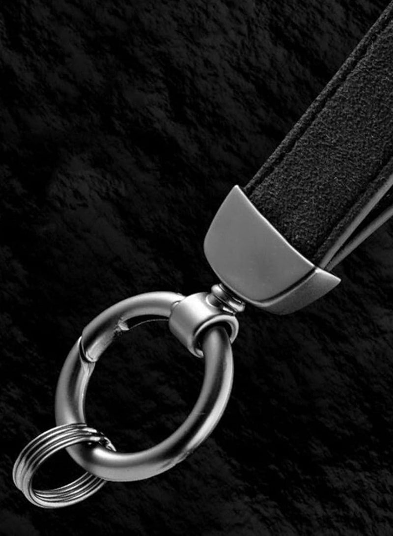 HYUNDAI Car Key Chain Super Finish Metal Ring PU Leather Strap Keychain Home Key Chain Car Keychain Hyundai 1Pcs  - Image 3