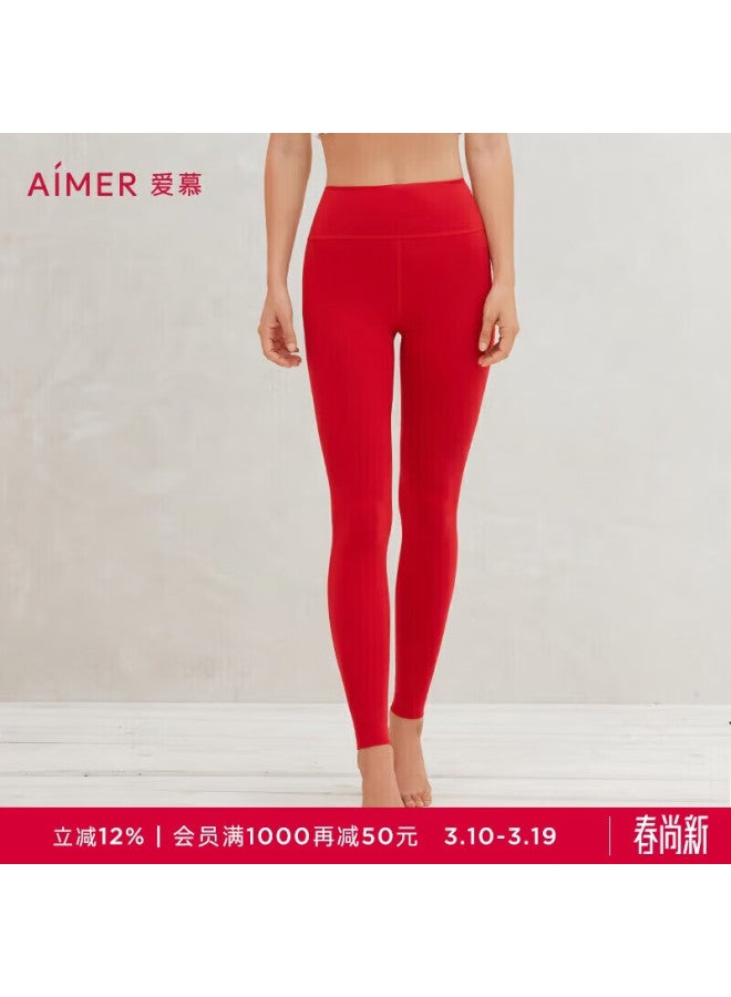 Aimer Women's Thermal Modal Leggings Antibacterial Moisture-wicking Heat Retention Am735291 Red Size 160 - Image 1