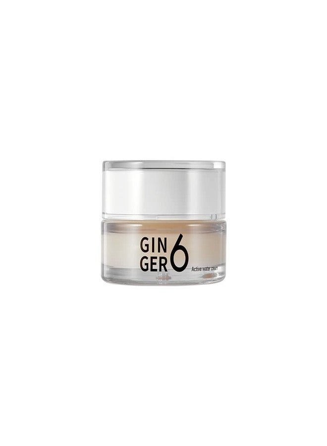 GINGER6 Active Water Cream for Face, 1.69fl. oz. - Lightweight Hydrating Gel Moisturizer, Oil-Free Water Cream with 76% Ginger Water, 10 Hyaluronic Acids, and Peptides for Glass Skin - Image 1