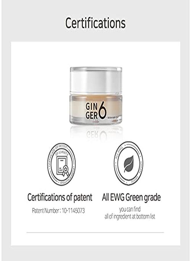 GINGER6 Active Water Cream for Face, 1.69fl. oz. - Lightweight Hydrating Gel Moisturizer, Oil-Free Water Cream with 76% Ginger Water, 10 Hyaluronic Acids, and Peptides for Glass Skin - Image 3