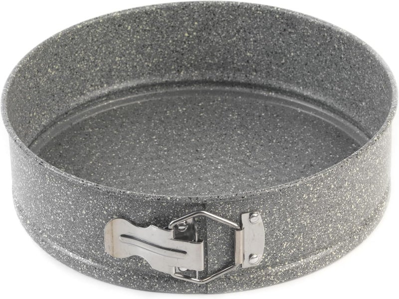 Salter BW02783G Marble Collection Carbon Steel Spring Form Baking Tin, for Cakes and Cheesecakes, 24 cm, Easy Release, Non-Stick, Grey - Image 1