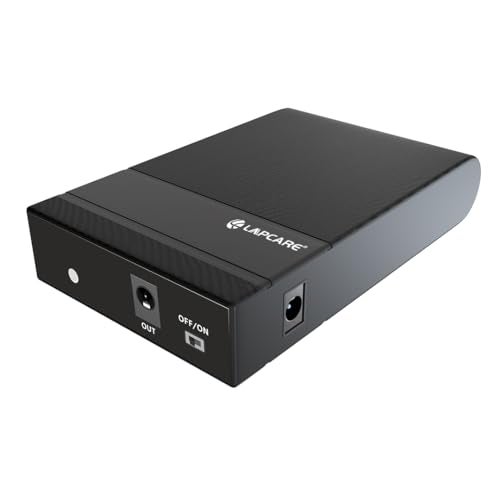 LAPCARE Cube IV Mini UPS for WiFi Router| Up to 4 Hours PowerBackup |Router UPS Compatible with 12V <2A Routers, FTTH, Modem, Set Top Box, Automatic Switching| Battery 4000mah & Smart Charging - Image 1