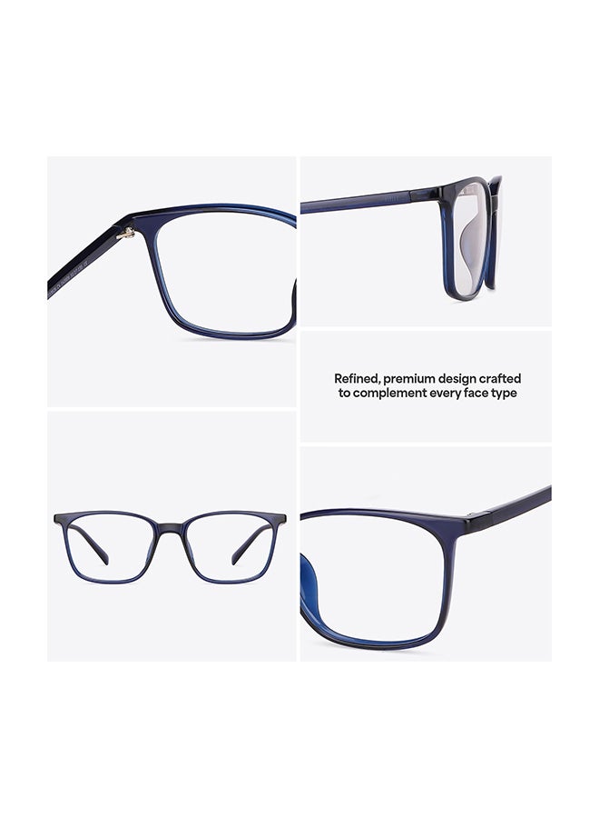 Lenskart Blu Unisex Zero Power Full Rim Bluecut & Antiglare Square Shape Computer Eyeglasses LB E13526 - 51mm - Blue - Image 2