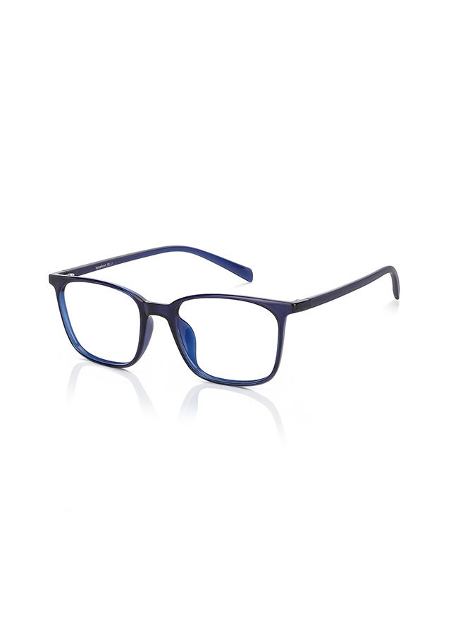 Lenskart Blu Unisex Zero Power Full Rim Bluecut & Antiglare Square Shape Computer Eyeglasses LB E13526 - 51mm - Blue - Image 1