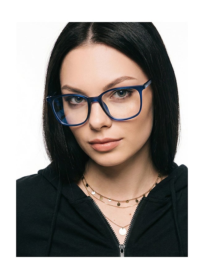 Lenskart Blu Unisex Zero Power Full Rim Bluecut & Antiglare Square Shape Computer Eyeglasses LB E13526 - 51mm - Blue - Image 4