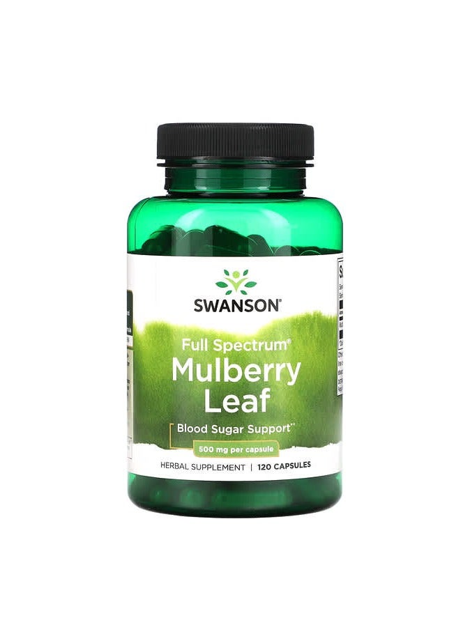 SWANSON Mulberry Leaf, 500 mg, 120 Capsules
