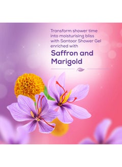 Santoor Brightening Shower Gel With Natural Saffron & Marigold Extracts| For Men & Women| For Glowing Skin| Suitable For All Skin Types| No Parabens| No Silicones| 250Ml  - Image 4