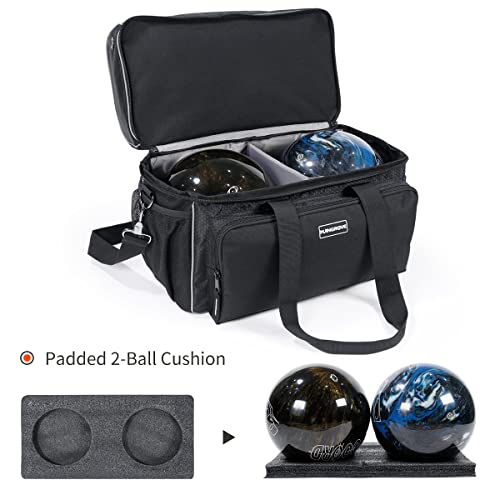 Mangrove 2 Ball Bowling Bag - Double Bowling Ball Bag with Dual Padded Holder & Mutiple Pockets - Fits Shoes Up to Mens Size 16 and Accessories - Image 4