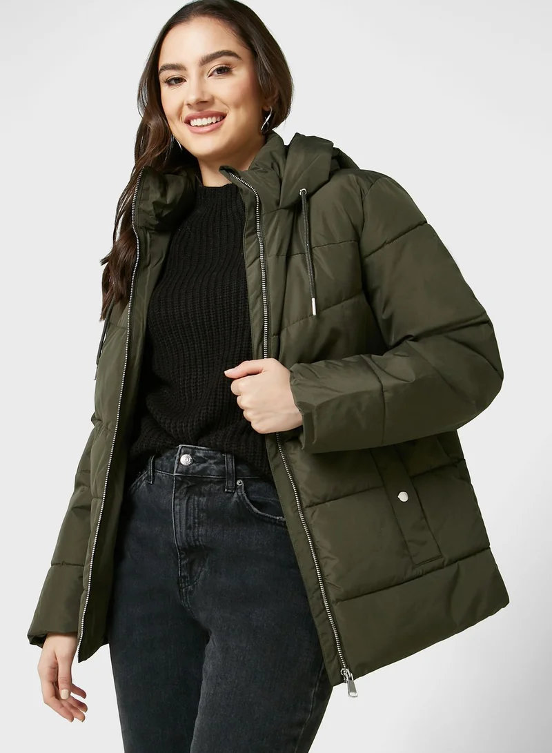 Jacqueline de Yong Hooded Puffer Jacket