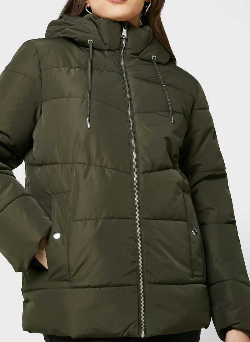 Jacqueline de Yong Hooded Puffer Jacket