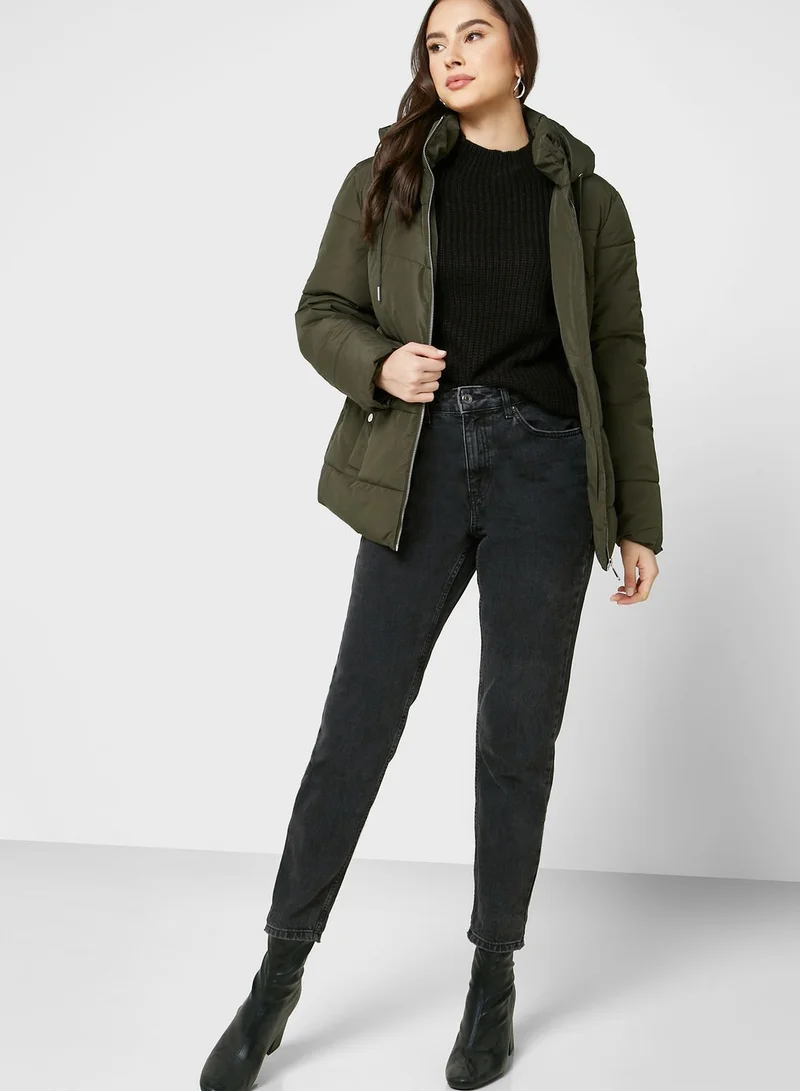 Jacqueline de Yong Hooded Puffer Jacket