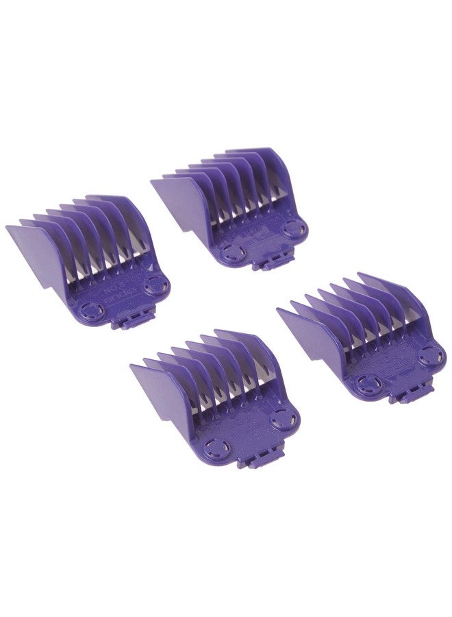 Andis 01415 Master Dual Magnet Large Comb Set - Crafted with High-Grade Metal, Contains 4 Different Size Combs - Providing a Comfortable & Snag-Free Experience - Purple - Image 1