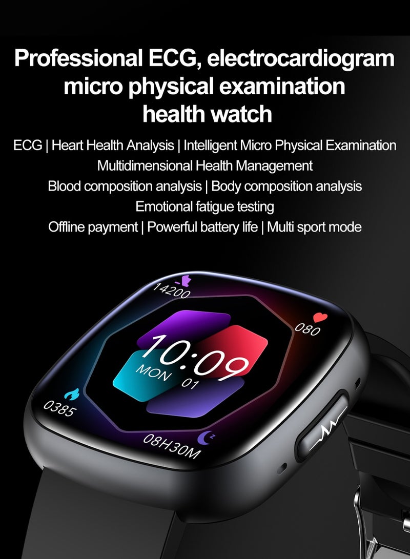 RollsTimi  Men's/Women Smartwatch, 1.75 Inch High Definition Full Screen Touch, Message Reminder, Point Reminder, Multiple Exercise Modes, Exercise Health Sleep Monitoring, Multi Language Selection, RT ET593 - Image 3