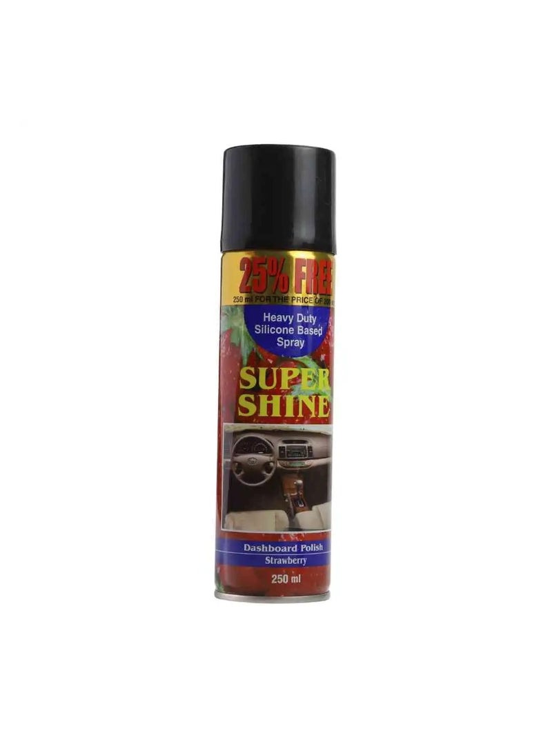 Super Shine Heavy Duty Silicone Based Spray Dashboard Polish Strawberry 250 ml