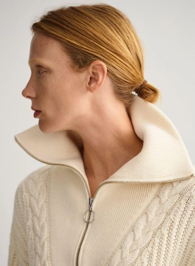 GANT Gant Cable Half-Zip Sweater