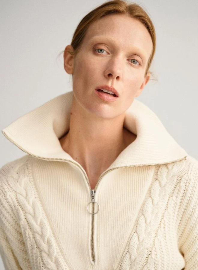 GANT Gant Cable Half-Zip Sweater