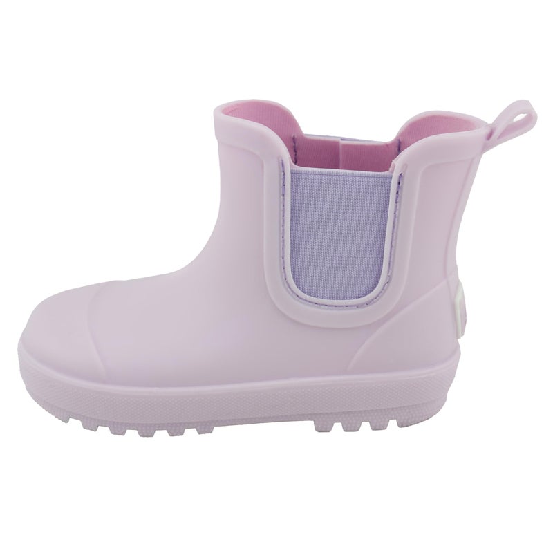 Bearpaw أحذية مطرية من بيارب paw للأطفال والرضع تشيلسي، مطرية من المطاط المقاوم للماء، أحذية خفيفة للأطفال للبنات/الأولاد للمشي في الحدائق الموحلة/التنزه - بنفسجي، مقاس 2 - Image 3